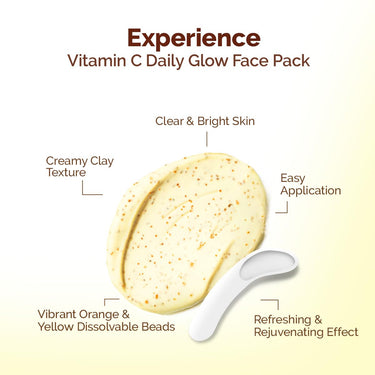 Mamaearth Vitamin C Daily Glow Face Pack with Vitamin C & Turmeric 200g | Natural, DIY-like Texture | Instantly Brightens Skin, Adds Glow | Clay Face Mask | Free From Harmful Chemicals | All Skin Type